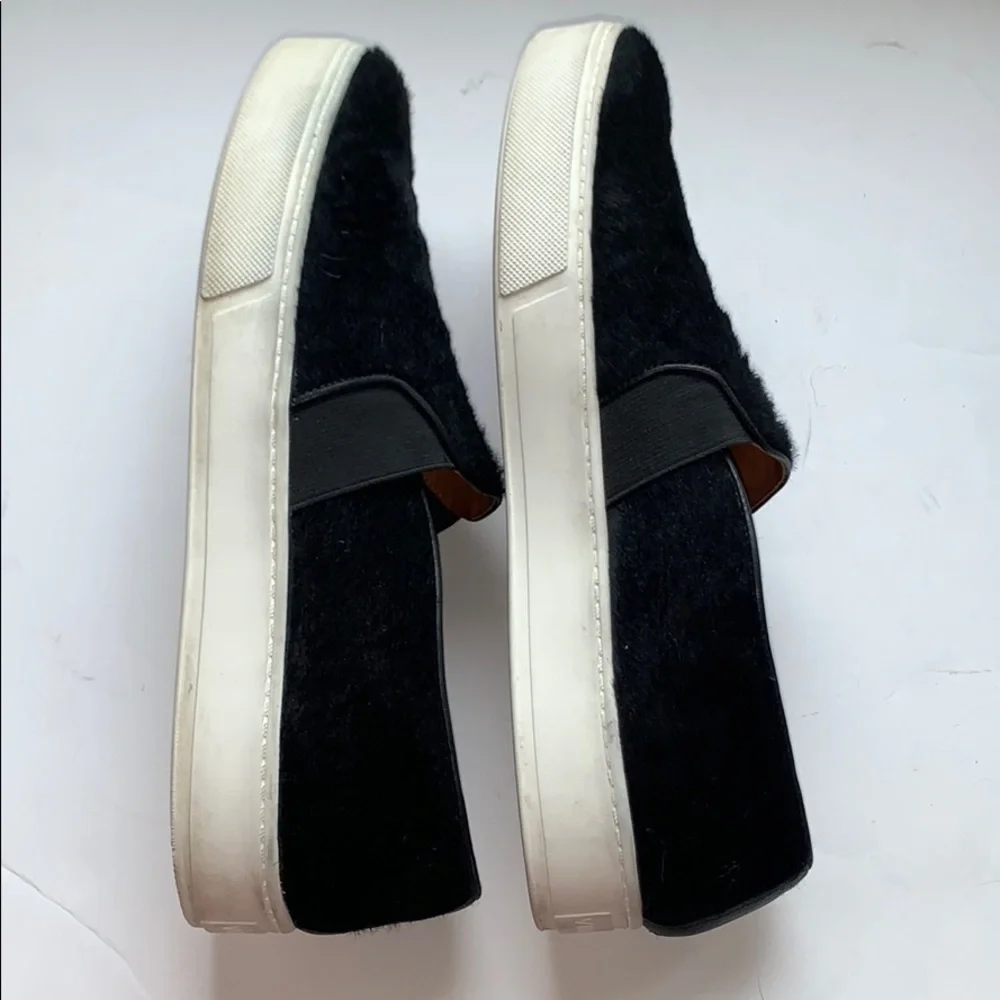 Vince black Berlin pony calf hair slip on sneaker
